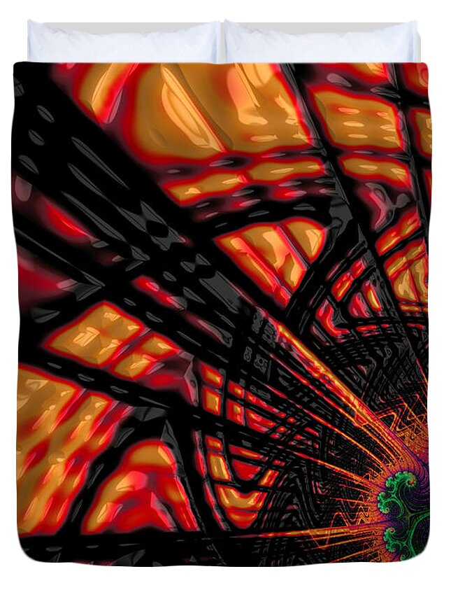 Art Duvet Cover featuring the digital art Hj-wse by Vix Edwards