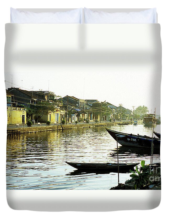 Vietnam Duvet Cover featuring the photograph Hoi An Dawn 01 by Rick Piper Photography