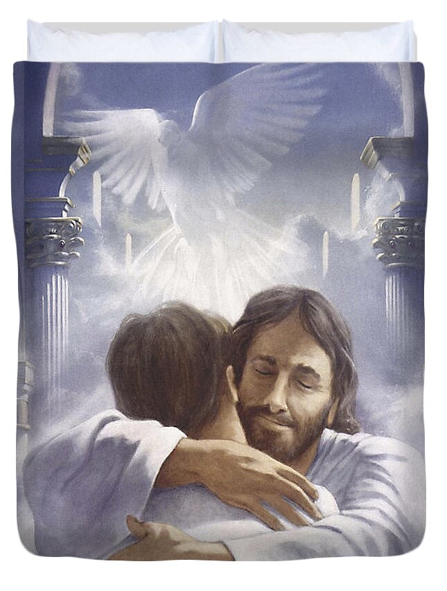 Christian Duvet Cover featuring the painting Home At last by Danny Hahlbohm