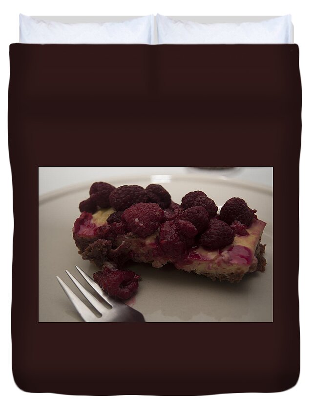 Cheesecake Duvet Cover featuring the photograph Homemade Cheesecake by Miguel Winterpacht