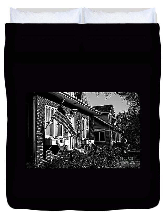 American Duvet Cover featuring the photograph Hometown America by Frank J Casella