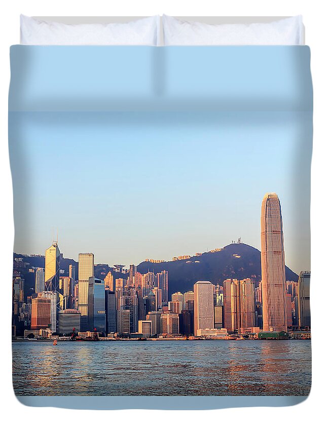 Tranquility Duvet Cover featuring the photograph Hongkong City by 712