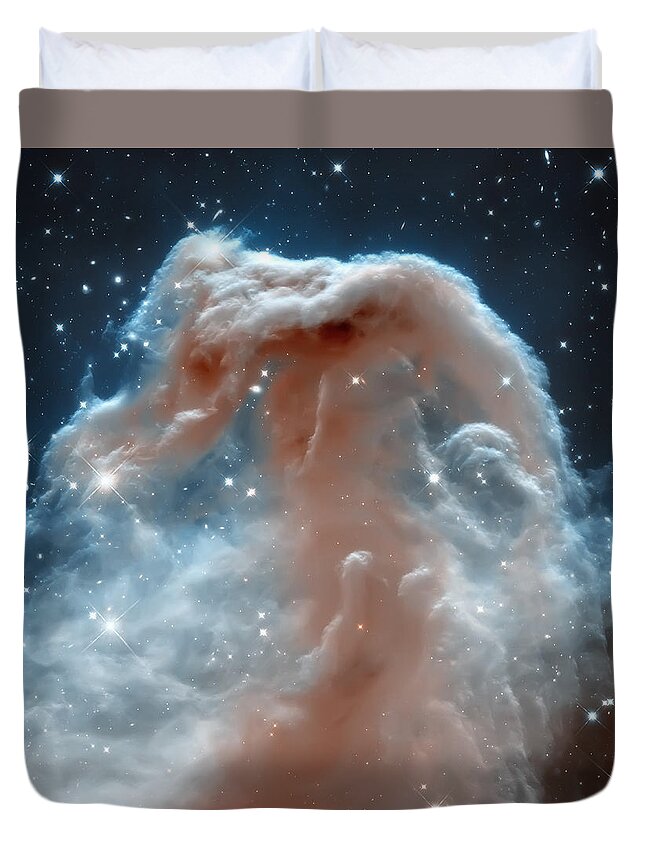 Nasa Images Duvet Cover featuring the photograph Horse Head Nebula by Jennifer Rondinelli Reilly - Fine Art Photography