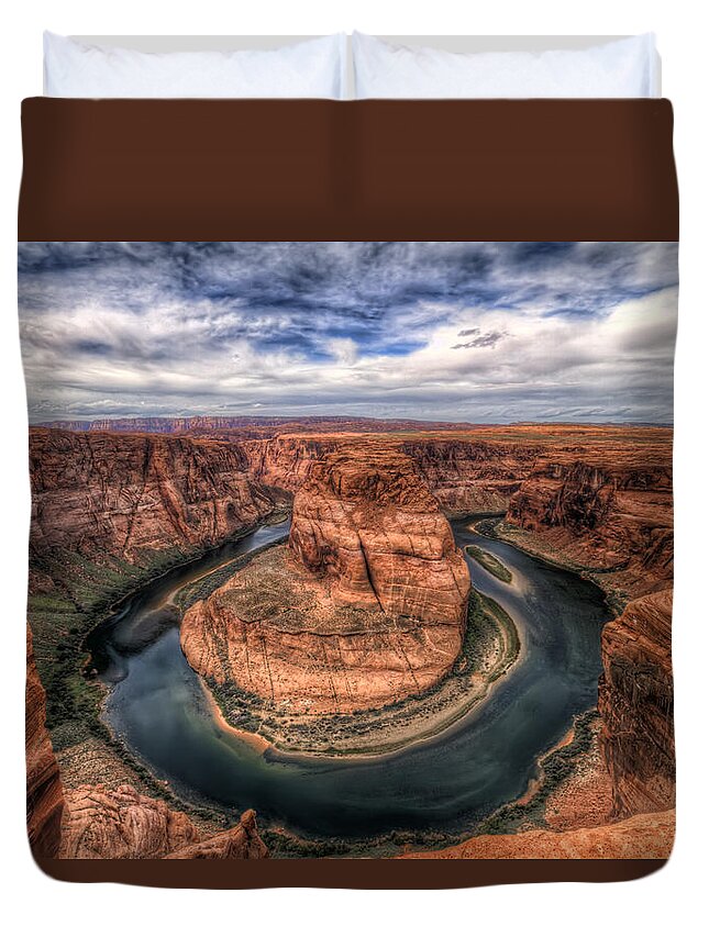 Granger Photography Duvet Cover featuring the photograph Horseshoe Bend by Brad Granger
