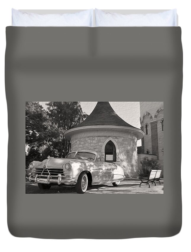 Hudson Commodore Duvet Cover featuring the photograph Hudson Commodore Convertible by Verana Stark