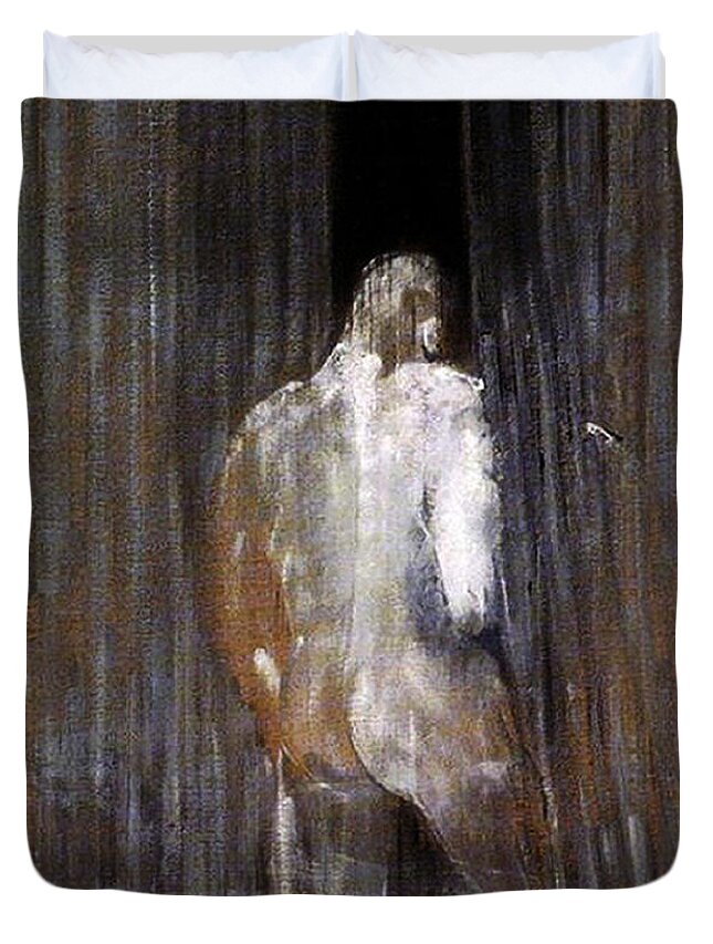 Human Form Duvet Cover featuring the painting Human Form by Francis Bacon
