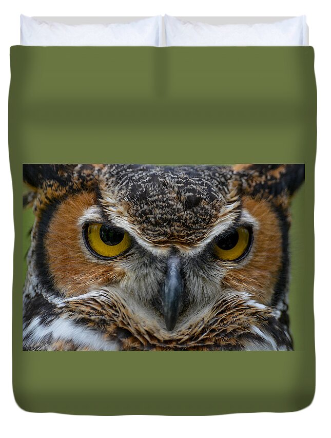 Birds Of Prey Duvet Cover featuring the photograph I got my eyes on you by Katherine Townsend