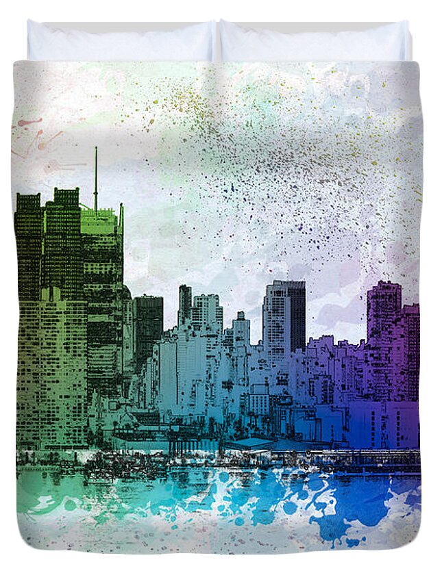 Big Apple Duvet Cover featuring the photograph I Love New York by Susan Candelario