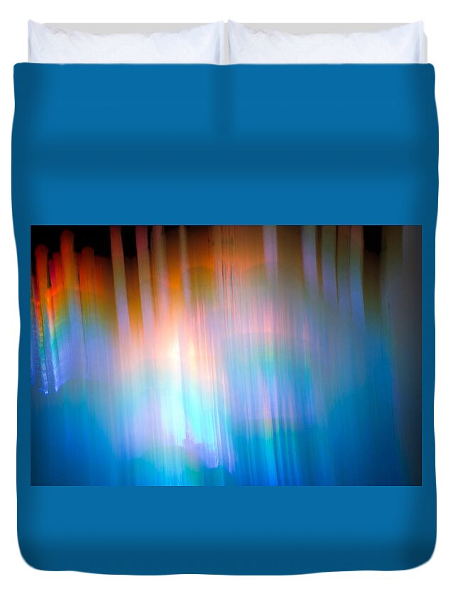 Abstract Duvet Cover featuring the photograph Ice Abstract 7 by Christie Kowalski