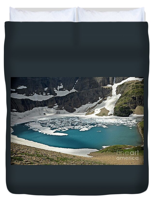 Glacier National Park Duvet Cover featuring the photograph Iceberg Lake by Cassie Marie Photography