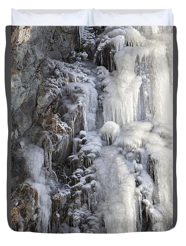 Alaska Duvet Cover featuring the photograph Icefall in Morning Light by Michele Cornelius