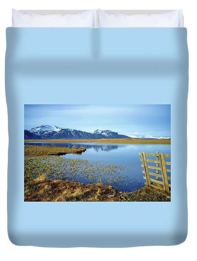 Scenics Duvet Cover featuring the photograph Iceland by The World Is Beautiful