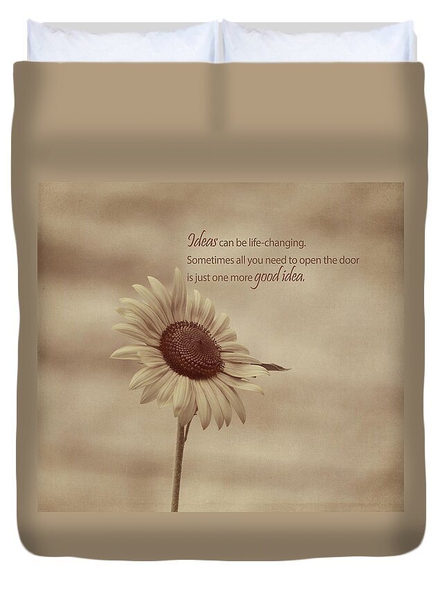 Flower Duvet Cover featuring the photograph Ideas by Kim Hojnacki