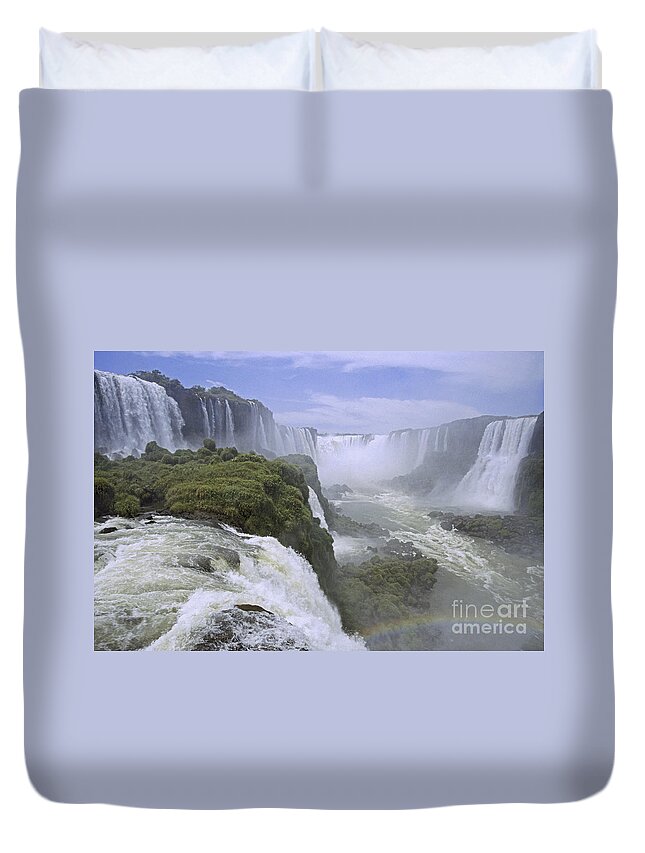 Prott Duvet Cover featuring the photograph Iguazu falls 1 by Rudi Prott