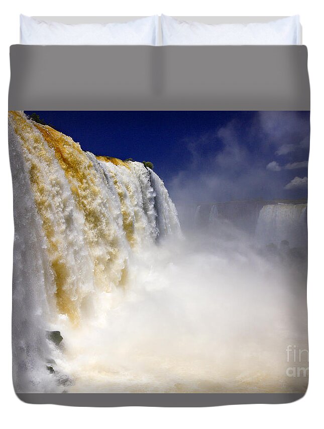 Iguazu Duvet Cover featuring the photograph Iguazu Falls I by Bernardo Galmarini