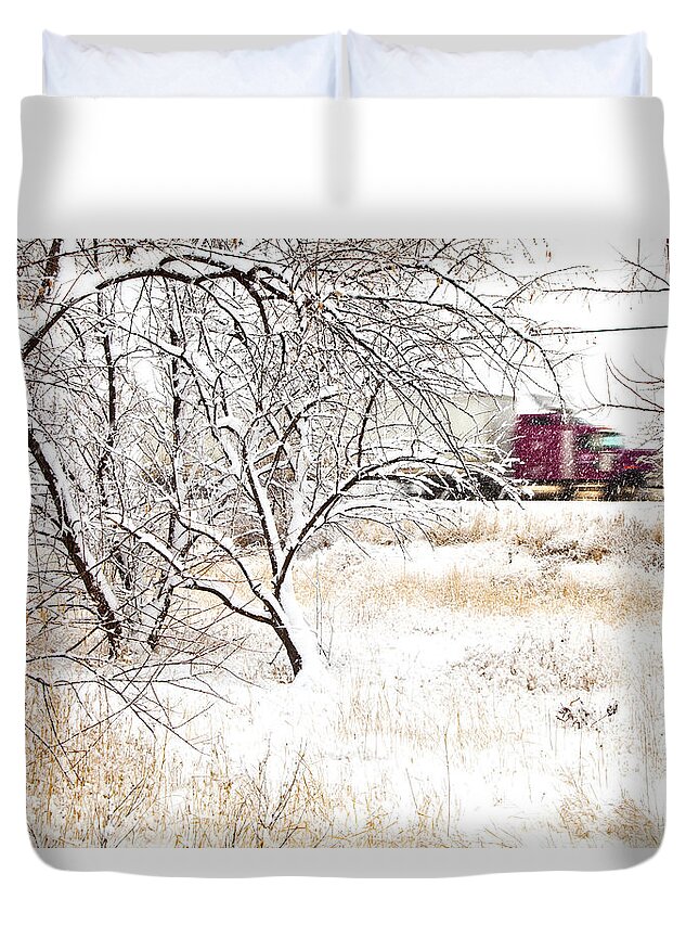 Canada Duvet Cover featuring the photograph I'll Be Home For Christmas by Theresa Tahara