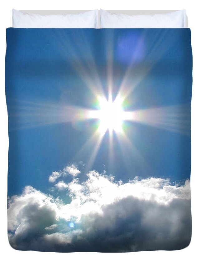 Skyscape Duvet Cover featuring the photograph Illuminating Infinity by Rory Siegel