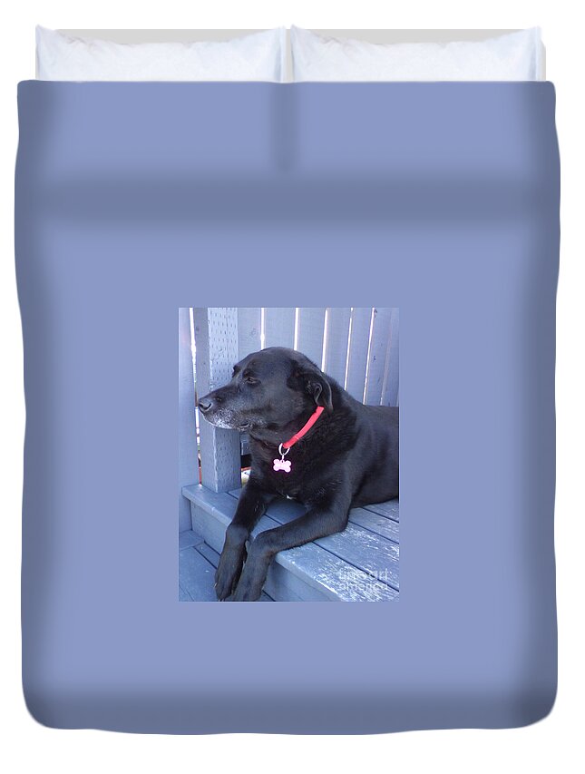 I'm Ignoring You Duvet Cover featuring the photograph I'm ignoring you by Barbara A Griffin
