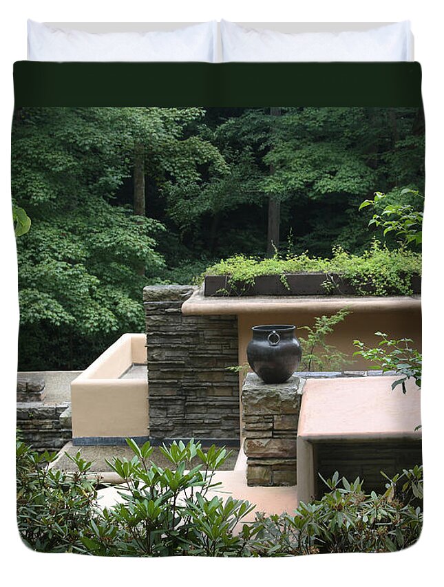 Stone Walls Duvet Cover featuring the photograph In Harmony with Nature by Yvonne Wright