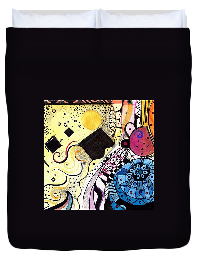 Abstract Duvet Cover featuring the painting In Perpetuity by Helena Tiainen