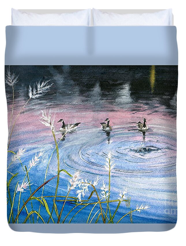 Pennsylvania Duvet Cover featuring the painting In the Dusk by Melly Terpening