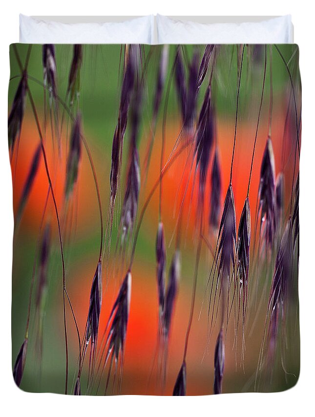 Abstract Duvet Cover featuring the photograph In the Meadow by Heiko Koehrer-Wagner