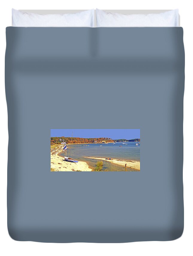 Indian Summer Duvet Cover featuring the photograph Indian Summer Afternoon Pleasant Bay Cape Cod Massachusetts by A Macarthur Gurmankin