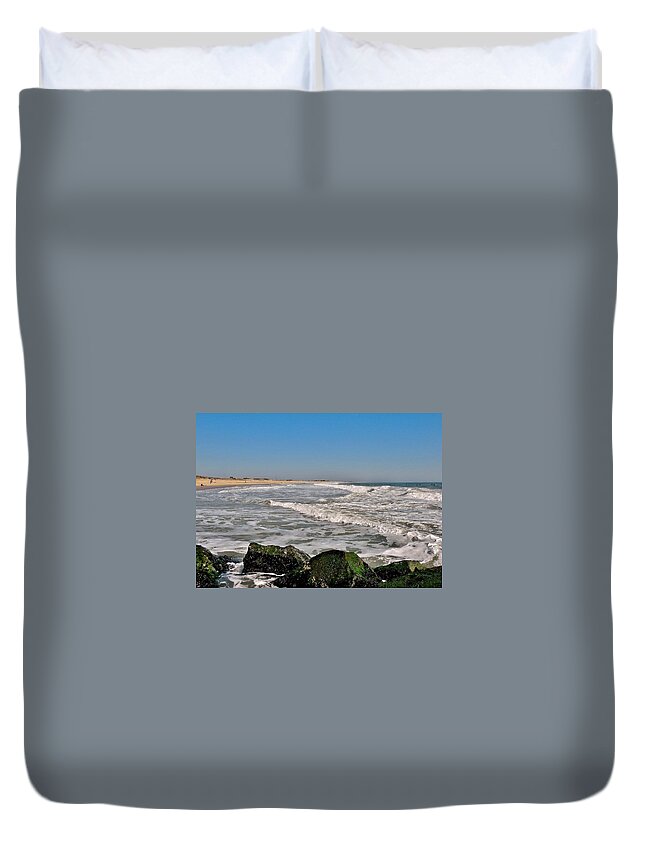 Inlet Duvet Cover featuring the photograph A Summer Day at the Inlet - Delaware by Kim Bemis