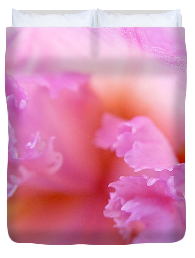 By Jana Russon Duvet Cover featuring the photograph Inner Iris-2of4 by Jana Russon