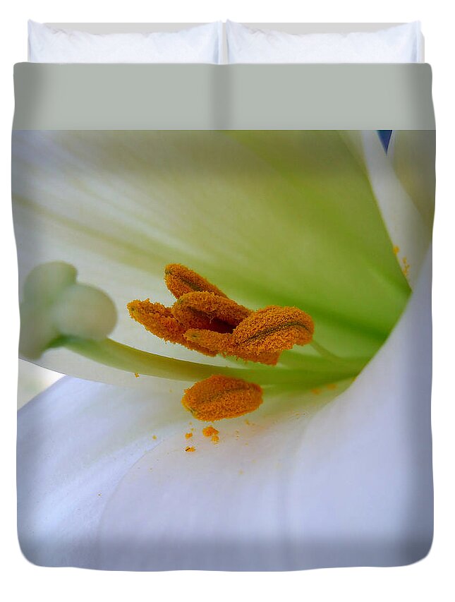 Flower Duvet Cover featuring the photograph Inner Secrets by Judy Hall-Folde