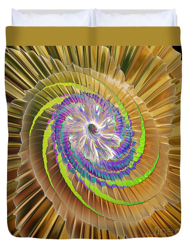 Digital Art Duvet Cover featuring the digital art Inner Twister by Deborah Benoit