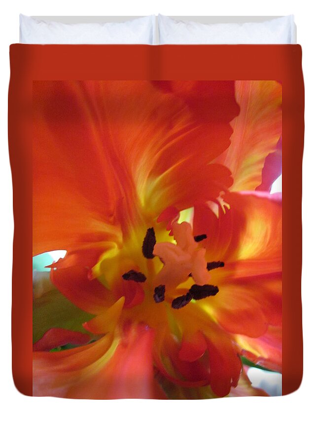 Tulip Duvet Cover featuring the photograph Innermost by Rosita Larsson