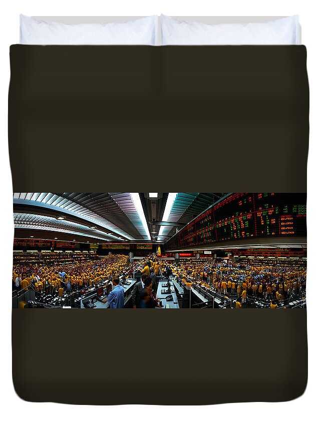 Photography Duvet Cover featuring the photograph Interiors Of A Financial Office by Panoramic Images