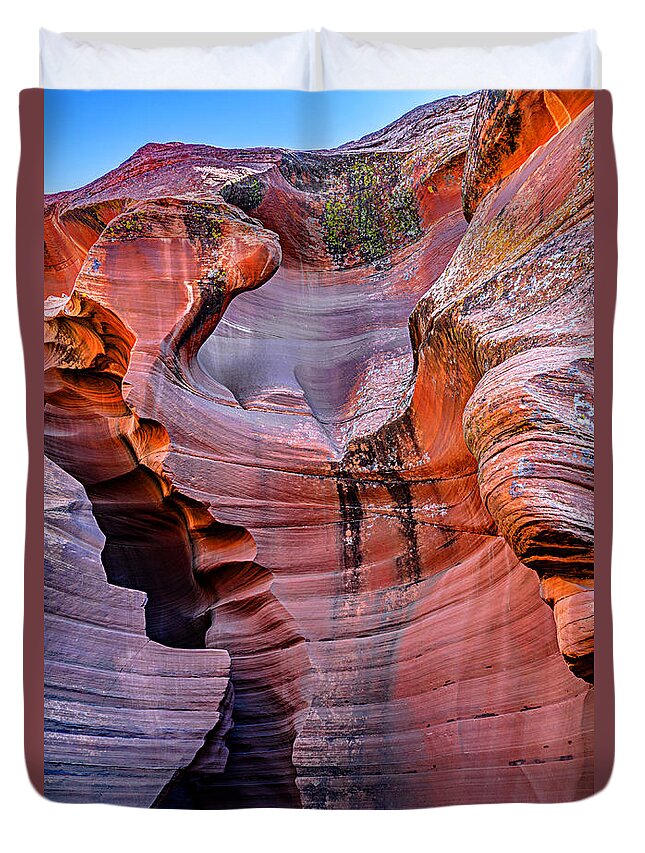Antelope Canyon Duvet Cover featuring the photograph Into Antelope Canyon 1 by Jason Chu