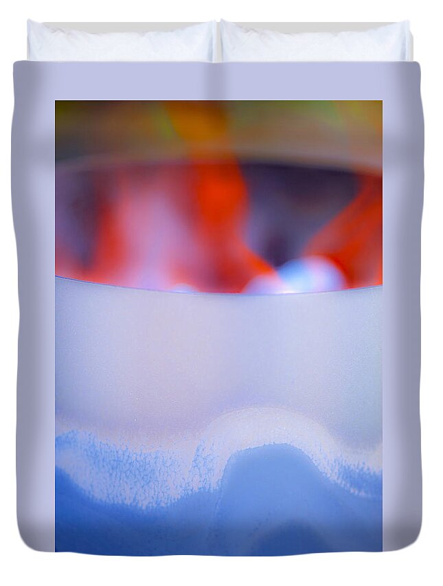 Abstract Duvet Cover featuring the photograph Into The Fire by Stephen Anderson