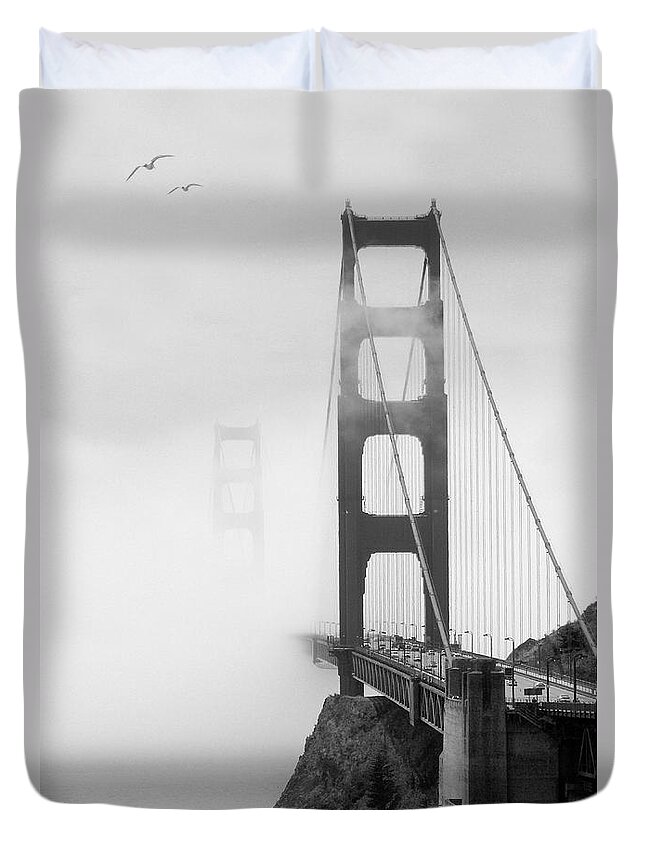 Landmarks Duvet Cover featuring the photograph Into The Unknown by Mike McGlothlen