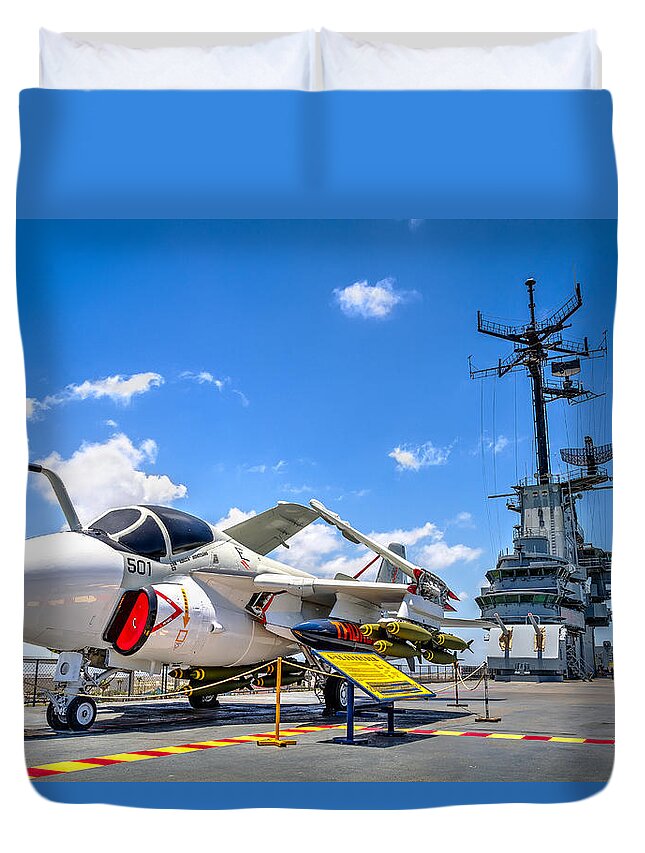 Corpus Christi Duvet Cover featuring the photograph Intruder on the Lexington by Tim Stanley