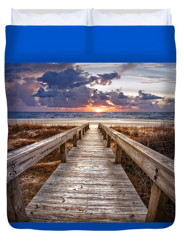 Clouds Duvet Cover featuring the photograph Invitation by Debra and Dave Vanderlaan