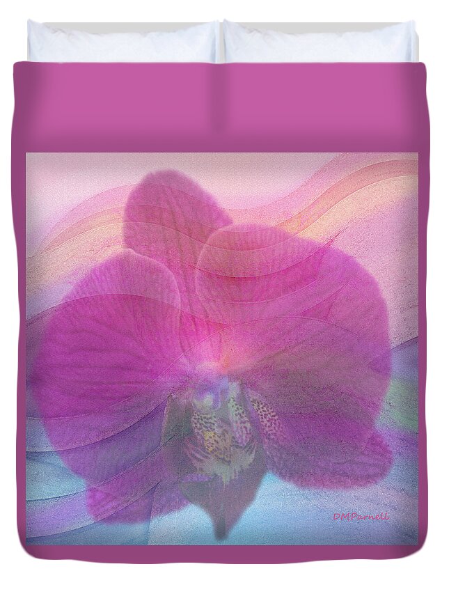 Iris Duvet Cover featuring the digital art Iris Curves by Diane Parnell