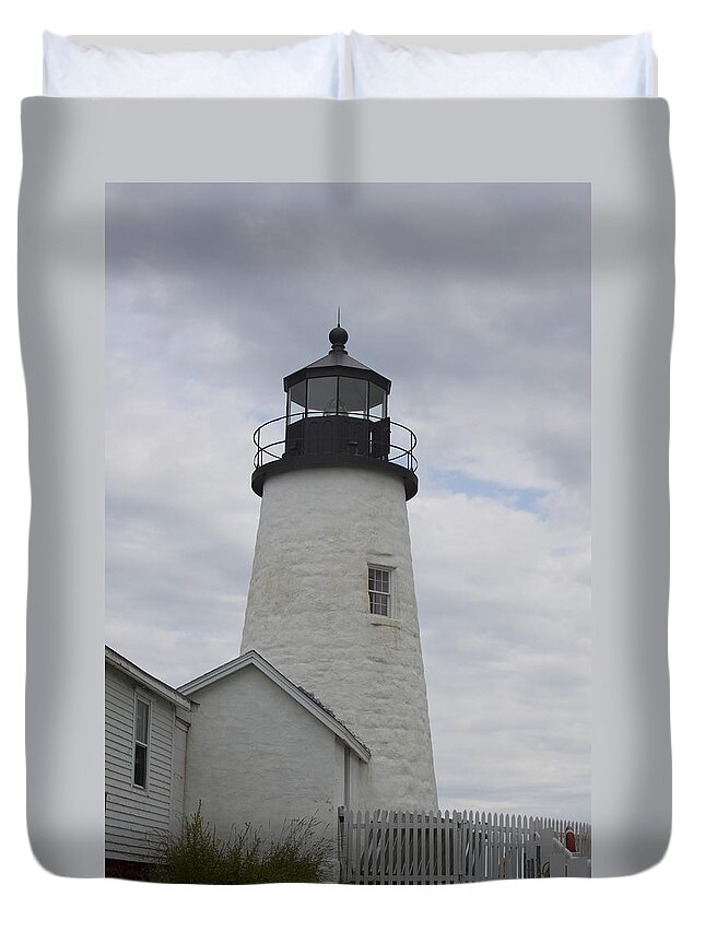 Island Duvet Cover featuring the photograph Island Lighthouse by Jean Macaluso