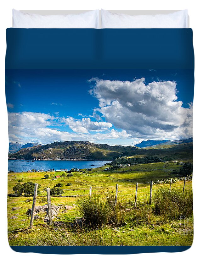 Scotland Duvet Cover featuring the photograph Picturesque Landscape Near Isle of Skye in Scotland by Andreas Berthold