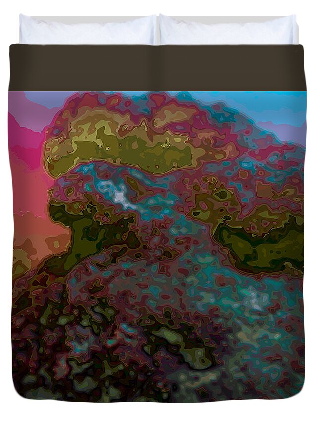 Abstract Duvet Cover featuring the digital art It Is What It Is by James Kramer