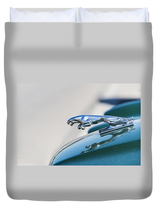 Antique Duvet Cover featuring the photograph Jaguar by Paulo Goncalves