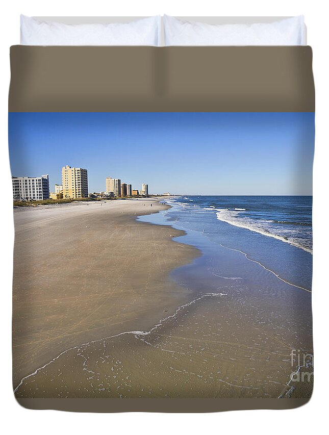 Jax Beach Duvet Cover featuring the photograph Jax Beach by Diane Macdonald