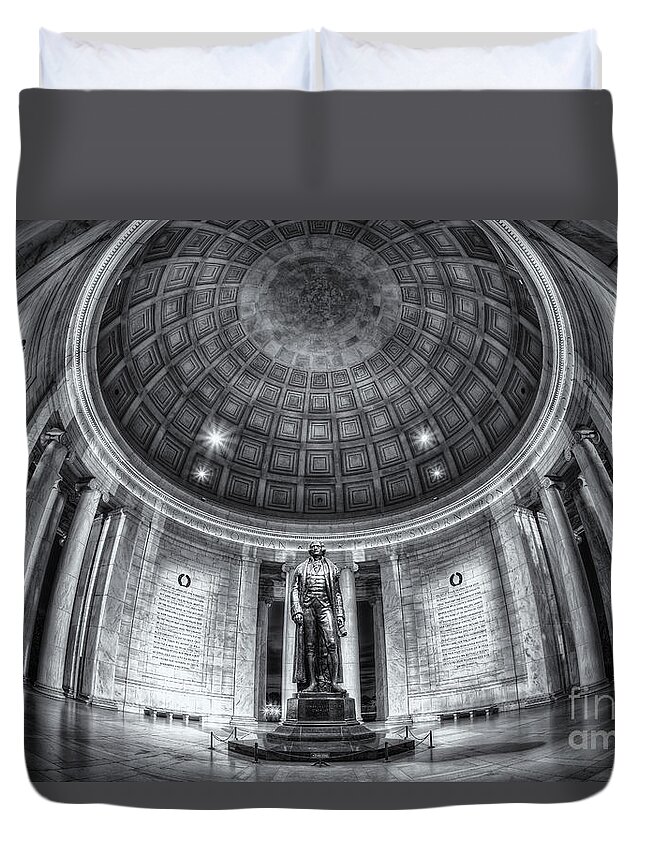Clarence Holmes Duvet Cover featuring the photograph Jefferson Memorial Interior II by Clarence Holmes