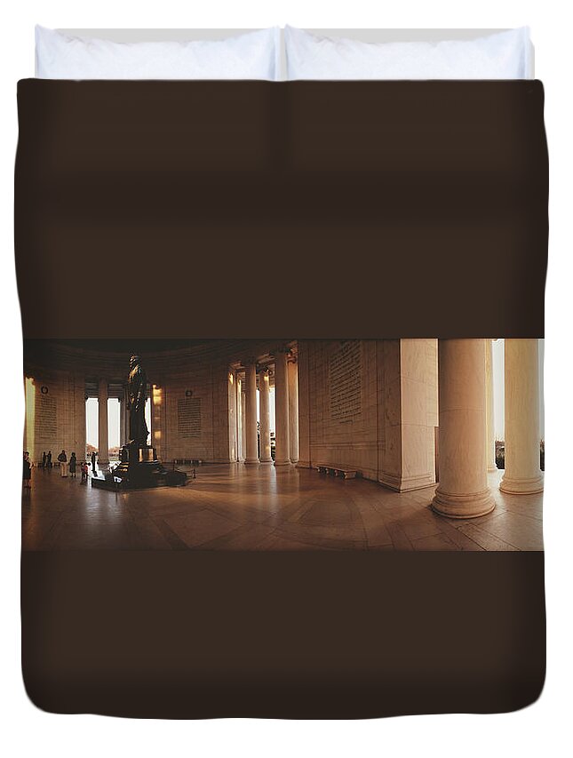 Photography Duvet Cover featuring the photograph Jefferson Memorial Washington Dc Usa by Panoramic Images