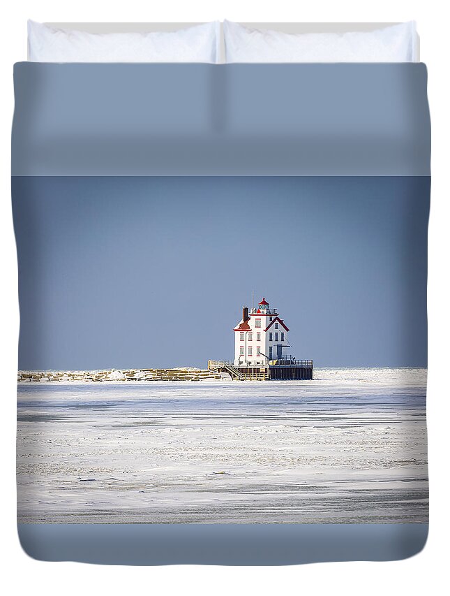 Jewel Of The Port Duvet Cover featuring the photograph Jewel of the Port by Jack R Perry