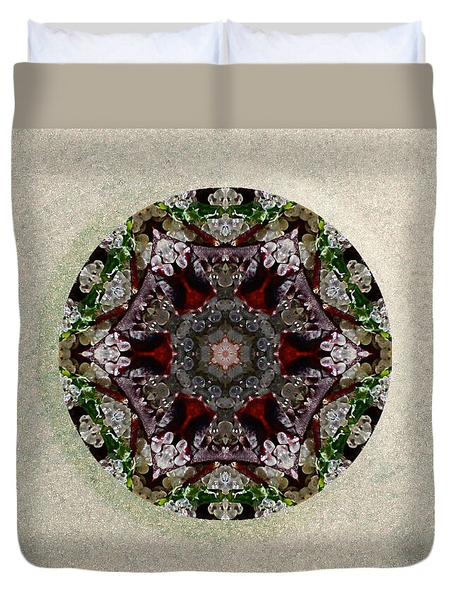 Joy Duvet Cover featuring the mixed media Jewels of The Sea by Alicia Kent