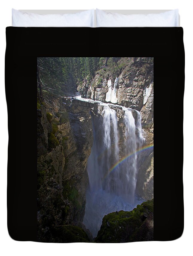 Johnston Canyon Duvet Cover featuring the photograph Johnston Canyon #4 by Stuart Litoff