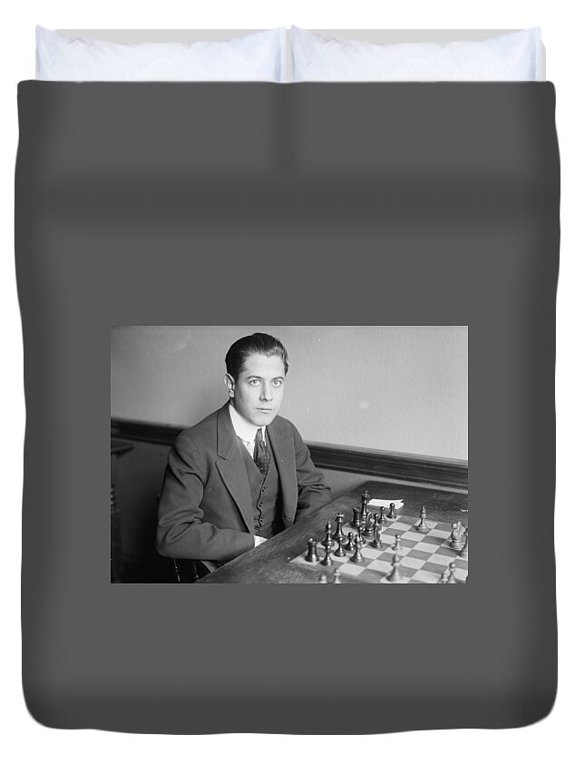 1915 Duvet Cover featuring the photograph Jose Raul Capablanca by Granger